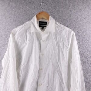 BONOBOS Tailored Fit White Dress Shirt Mens Size 16 1/2 36 Long Sleeve Preppy